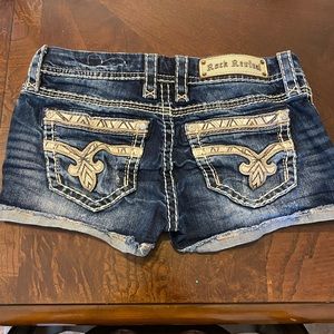 Rock revival jean shorts